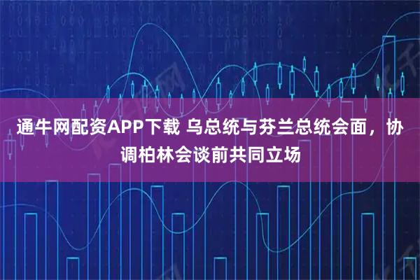 通牛网配资APP下载 乌总统与芬兰总统会面，协调柏林会谈前共同立场